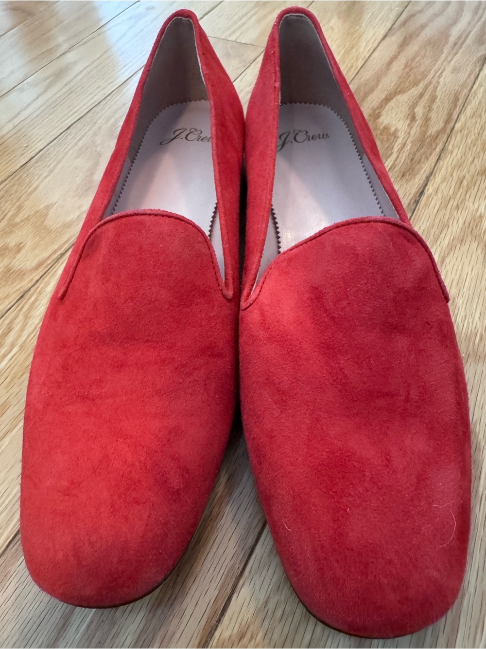 J. Crew Women’s Coral Suede Slip-On Loafers